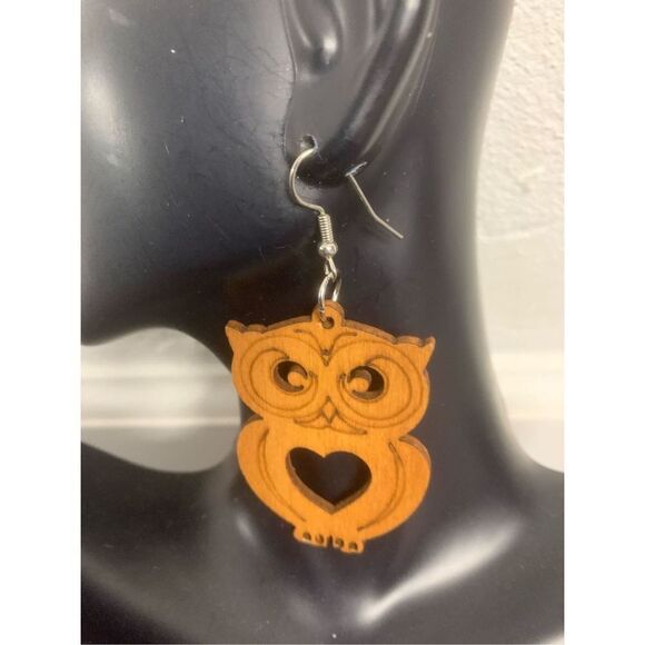 Owl Statement Earrings  - Picture 1 of 2
